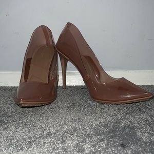 ALDO sculptclear 270002020 size 10 womens 4 1/4” heel bone color